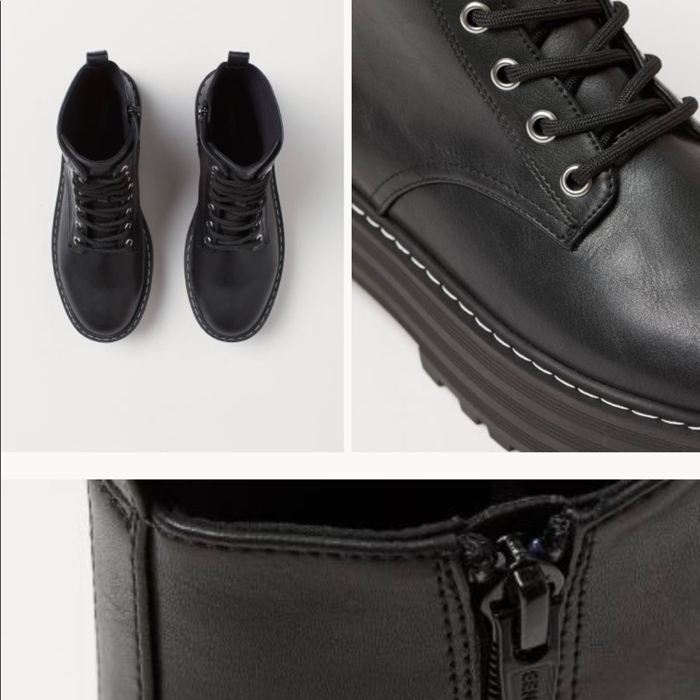 H&M Platform Combat Boots
